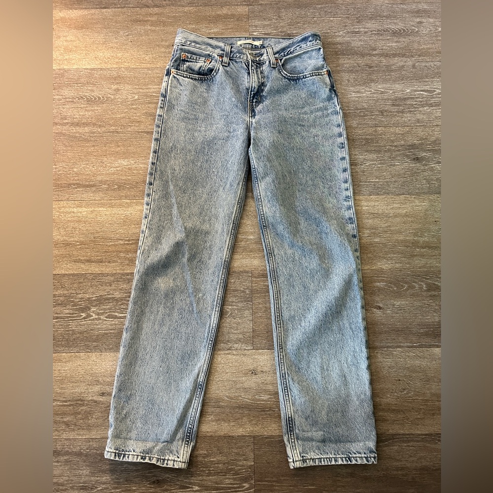 Levi's Light Wash Blue Straight Leg Jeans